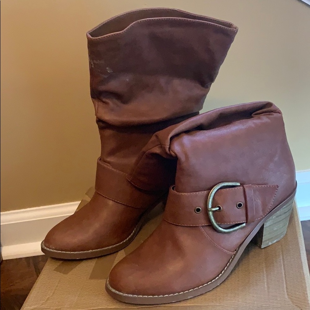 Calf high cowboy boots